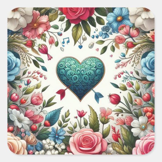 ラブステッカー スクエアシール (正面)