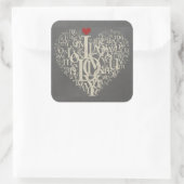 ラブステッカー スクエアシール (バッグ)