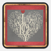 ラブステッカー スクエアシール (正面)