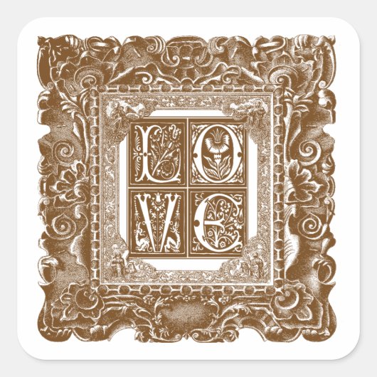 ラブステッカー スクエアシール (正面)