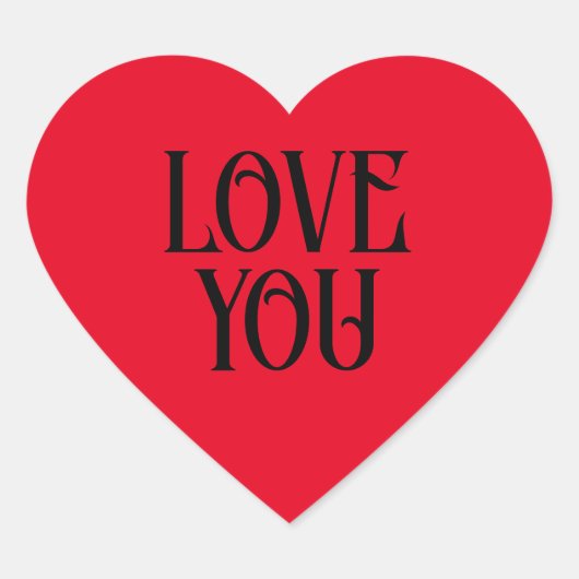 ラブステッカー ハートシール (正面)