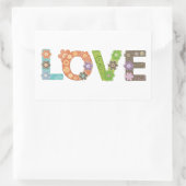 ラブステッカー 長方形シール (バッグ)