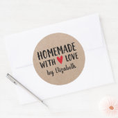 ラブステッパーソナライズされたカー付きクラフトホームメイド ラウンドシール (封筒)