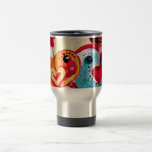 ラブステンレススチール旅行/通勤マグ トラベルマグ (中央)