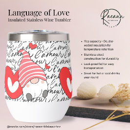 ラブステンレスワインタンブラーの言語