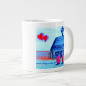 ...ラブステーション…ジュッタ・ゲイブリエルによるアート… ジャンボコーヒーマグカップ (正面右)