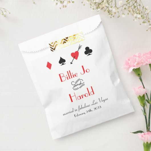 ラブストライクインラスベガス結婚式の引き出物バッグ フェイバーバッグ (封をした状態)