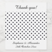 ラブストライクブラックハートホワイトカスタマイズ ワインラベル (シングルラベル)