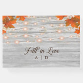 ラブストリングライト素朴ズのウッド秋結婚 ゲストブック (裏面)