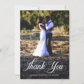 ラブストリングライト素朴ズのウッド秋結婚 サンキューカード (裏面)