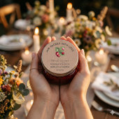 ラブストロベリージャムが詰まったジャム結婚式の引き出物 ラウンドシール