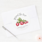 ラブストロベリージャム結婚式の引き出物 ラウンドシール (封筒)