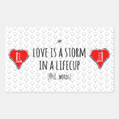 ラブストーム詩の長方形シール 長方形シール (正面)