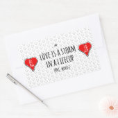 ラブストーム詩の長方形シール 長方形シール (封筒)