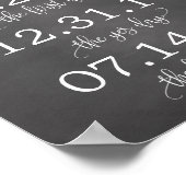 ラブストーリーのタイムラ結婚インのサインの装飾 ポスター (角)