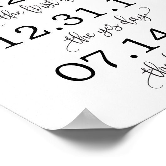 ラブストーリーのタイムラ結婚インのサインの装飾 ポスター (角)