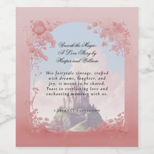 ラブストーリーのブックカバー ワインラベル (シングルラベル)