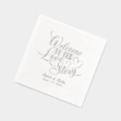 ラブストーリーへようこそ結婚 箔ナプキン (左)