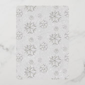 ラブストーリーウィンターワンダーランド雪結婚片 箔招待状 (裏面)