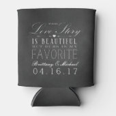 ラブストーリーシャルボードヴィンテージウェディング 缶クーラー (正面)