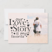 ラブストーリータイポグラフィブラックバレンタインの写真 シーズンカード (正面)