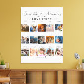 ラブストーリータイムラインカップル結婚の記念日 キャンバスプリント (インサイチュ (リビング))