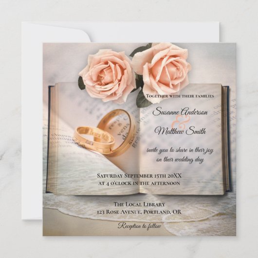 ラブストーリードリームブック結婚式招待状 招待状 (正面)