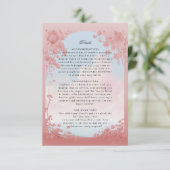 ラブストーリーブックカバー結婚の詳細カード 出欠カード (スタンド正面)