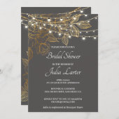 「ラブストーリー展開:私たちのブライダルシャワー 招待状 (正面/裏面)