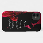 ラブストーリー引用文キス恋人の背景ケースメイトi Case-Mate iPhoneケース (裏面(横))