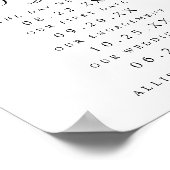 ラブストーリー新郎新婦のタイムライ結婚ンのサイン ポスター (角)