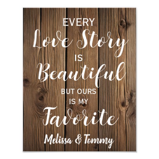 ラブストーリー素朴カントリー結婚バの フォトプリント            (正面)