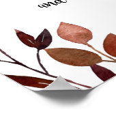 ラブストーリー結婚のタイムラインの秋のフローラ ポスター (角)