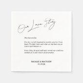 ラブストーリー結婚のナプキン スタンダードカクテルナプキン (正面)