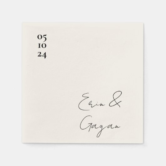 ラブストーリー結婚のナプキン スタンダードカクテルナプキン (正面)