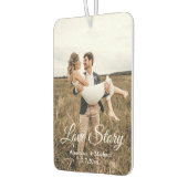 ラブストーリー結婚の写真記念日 カーエアーフレッシュナー (左)