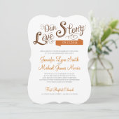 ラブストーリー結婚式招待状 招待状 (スタンド正面)