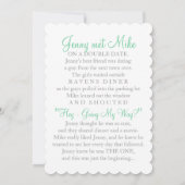 ラブストーリー結婚式招待状 招待状 (裏面)