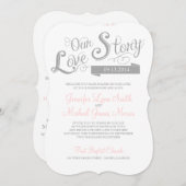 ラブストーリー結婚式招待状 招待状 (正面/裏面)