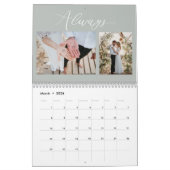 ラブストーリー編集可能カラーカスタムフォトカレンダー カレンダー (3月 2026)