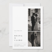 ラブストーリー ウェディング 写真付き Save The Date カード (正面)