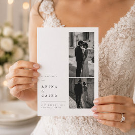 ラブストーリー ウェディング 写真付き Save The Date カード