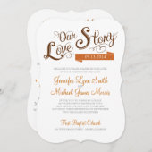 ラブストーリー ウェディング 招待状 (正面/裏面)