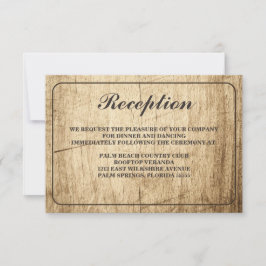 ラブストーリー タイポグラフィ ヴィンテージ バーンハウス ウッド レセプション 招待状