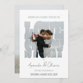 ラブストーリー フォト ウェディング 招待状 (正面/裏面)