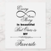 ラブストーリー ワインラベル (シングルラベル)