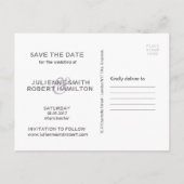 ラブストーリー | 写真モダン日付はがきを保存 案内ポストカード (裏面)