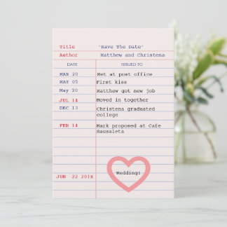 ラブストーリー 出産予定日 図書館カード Save The Date セーブザデート