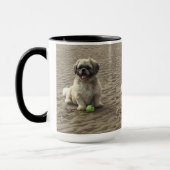 ラブストーリー – 編集可能な文字と写真 マグカップ (左)