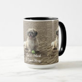 ラブストーリー – 編集可能な文字と写真 マグカップ (正面右)